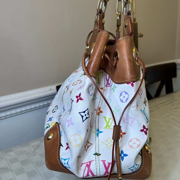 Louis Vuitton White Murakami Ursula Multicolor Monogram Handbag with buckle - Picture 3 of 6